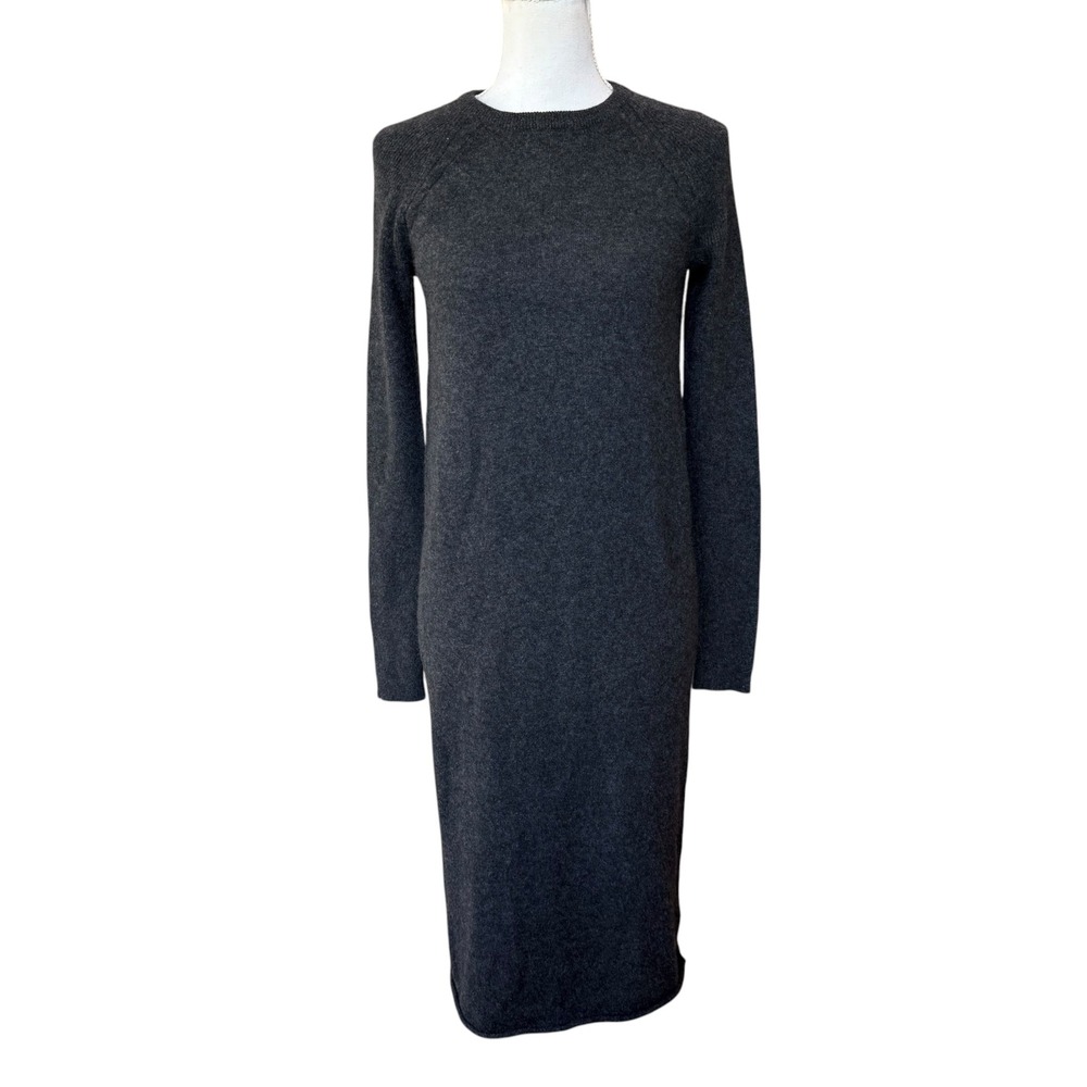 Equipment Femme Charcoal Grey 100% Cashmere Sweater Dress XS U10-S143